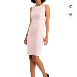 Kasper Sleeveless Sheath Dress in Pale Pink
